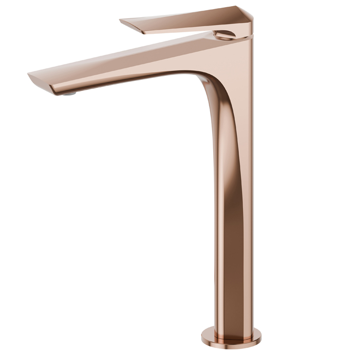 Newform Delta Zero Смеситель для раковины, 1 отв, высокий, цвет: PVD copper bronze
