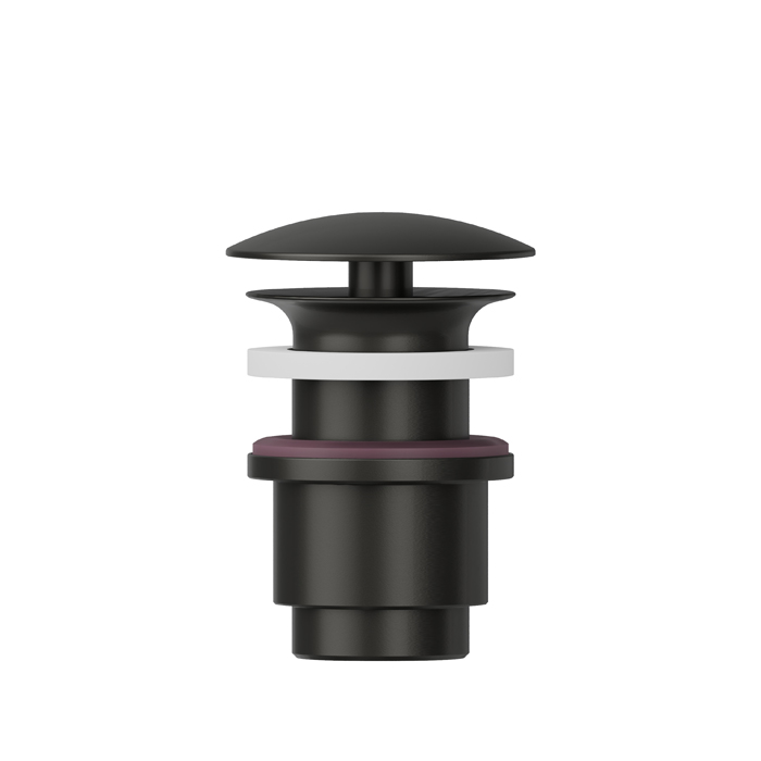Newform Донный клапан, свободный слив, для раковины без перелива, Н min 25 - max, цвет: carbon satin