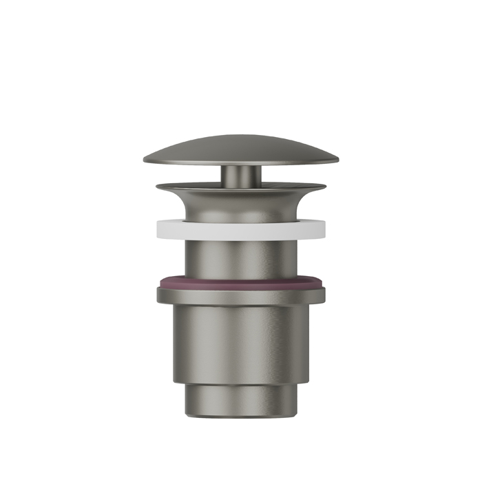Newform Донный клапан, свободный слив, для раковины без перелива, Н min 25 - max, цвет: titanium satin