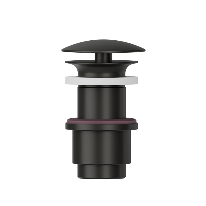 Newform Донный клапан, свободный слив, для раковины без перелива, Н min 40 - max, цвет: carbon satin