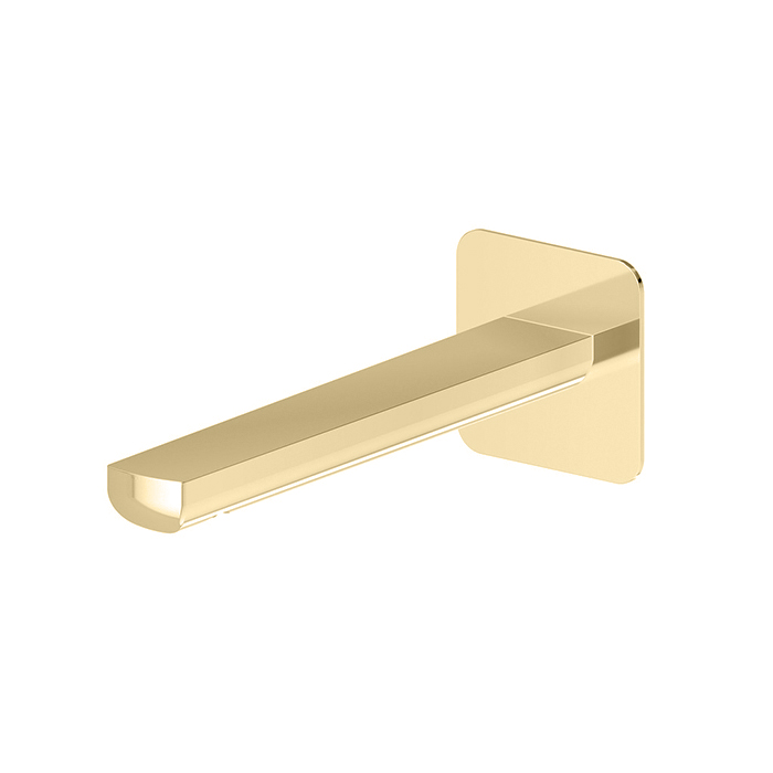 Newform Haka Излив для раковины, настенный, с подключением на 1/2”, цвет: PVD brushed gold