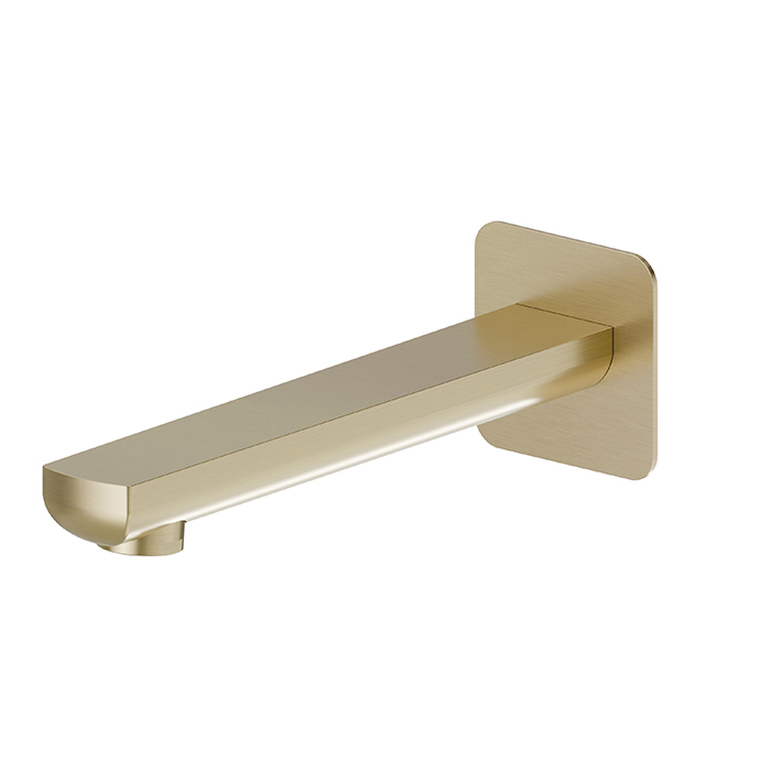 Newform Haka Излив для ванны, настенный, 1/2”, цвет: PVD brushed gold