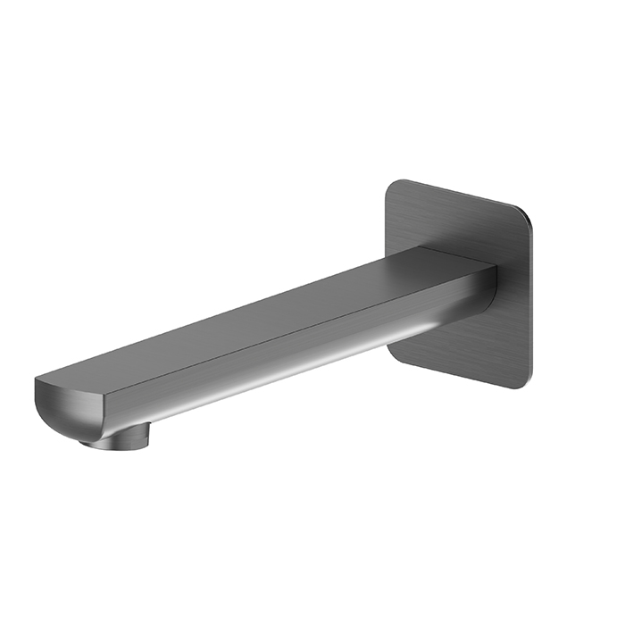 Newform Haka Излив для ванны, настенный, 1/2”, цвет: PVD brushed gun metal