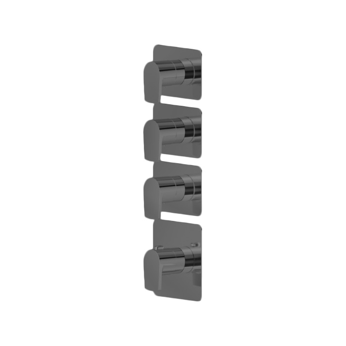 Newform Haka Смеситель для душа, термостатический, на 3 потока, цвет: PVD brushed gun metal