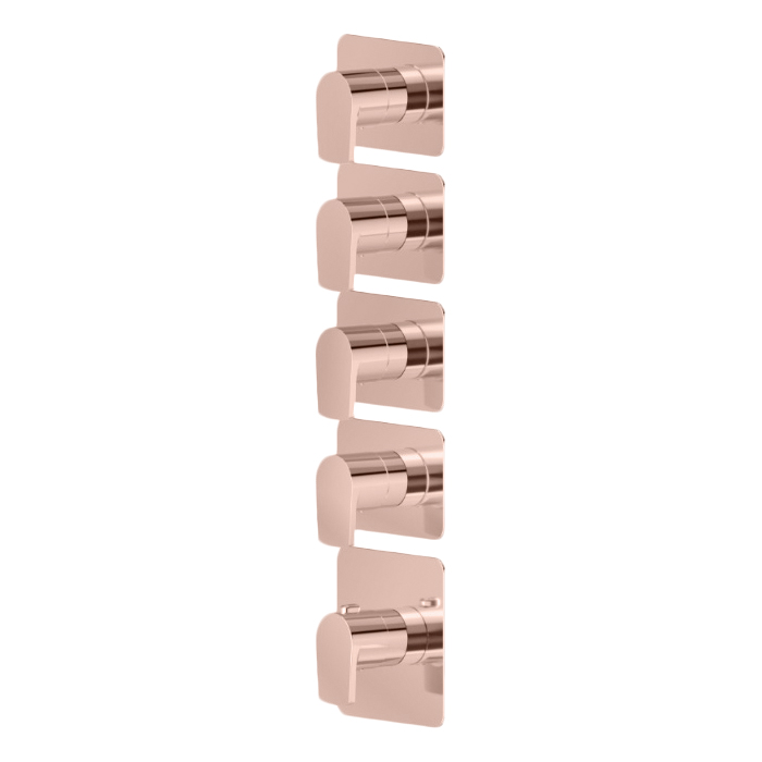 Newform Haka Смеситель для душа, термостатический, на 4 потока, цвет: PVD brushed copper bronze