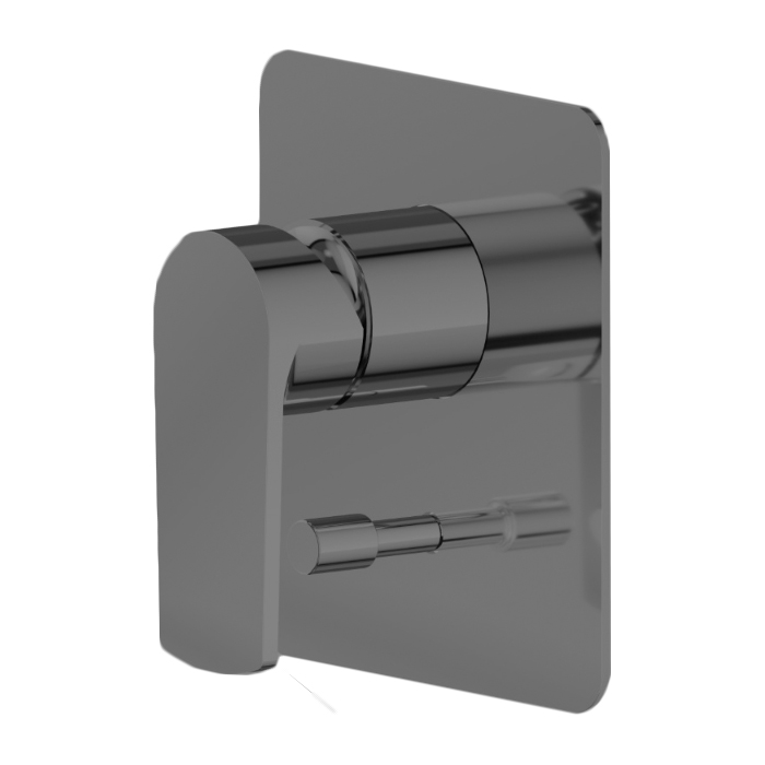Newform Haka Смеситель для душа, встраиваемый, на 2 источника, цвет: PVD brushed gun metal