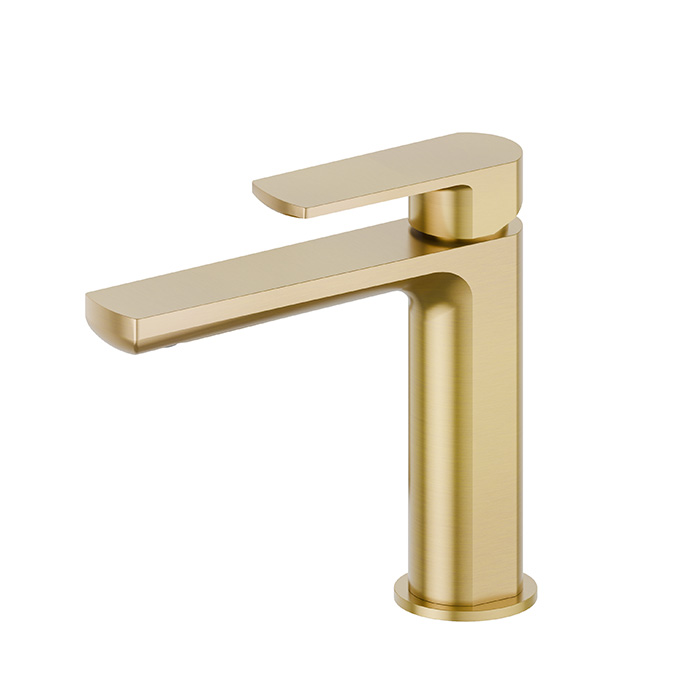 Newform Haka Смеситель для раковины, 1 отв, без донного клапана, цвет: PVD brushed gold