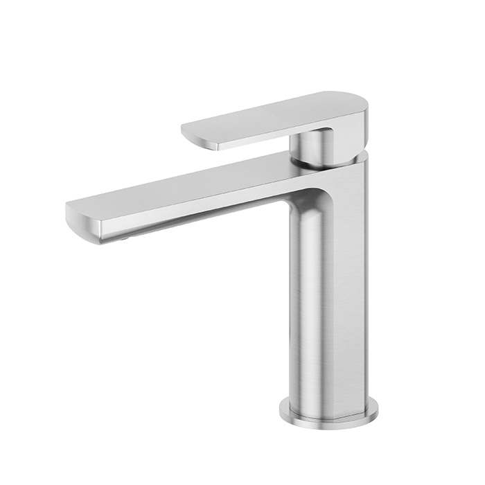 Newform Haka Смеситель для раковины, 1 отв, без донного клапана, цвет: PVD brushed stainless steel