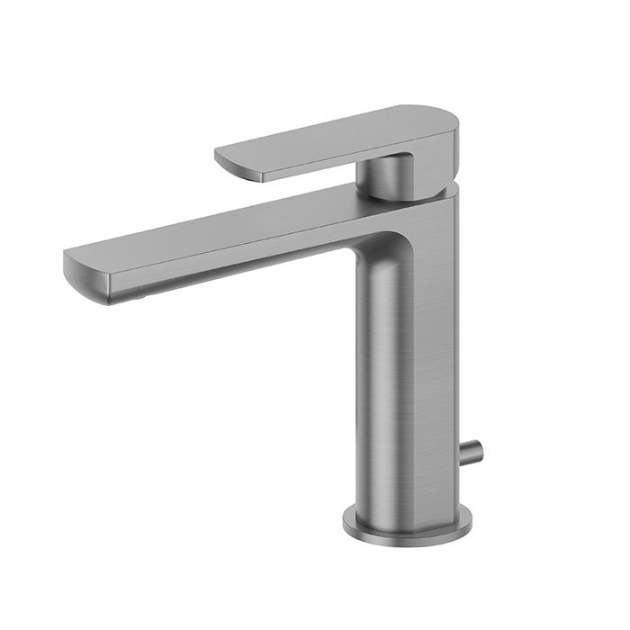 Newform Haka Смеситель для раковины, 1 отв, с донным клапаном, цвет: PVD brushed gun metal