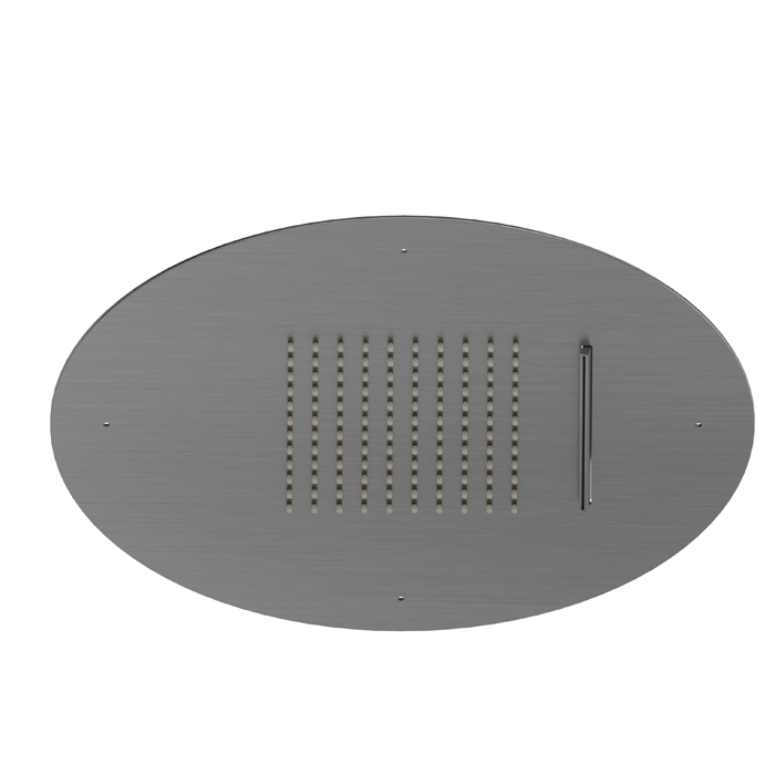 Newform Head Showers Верхний душ, потолочный, скрытый, дождь/водопад, цвет: PVD brushed gun metal