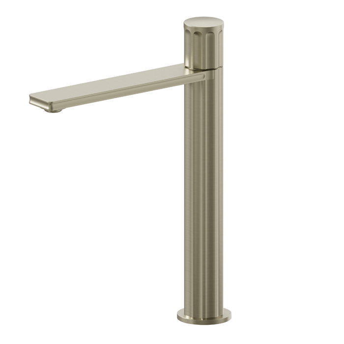 Newform Ionika Смеситель для раковины, 1 отв, высокий, цвет: PVD brushed pale gold