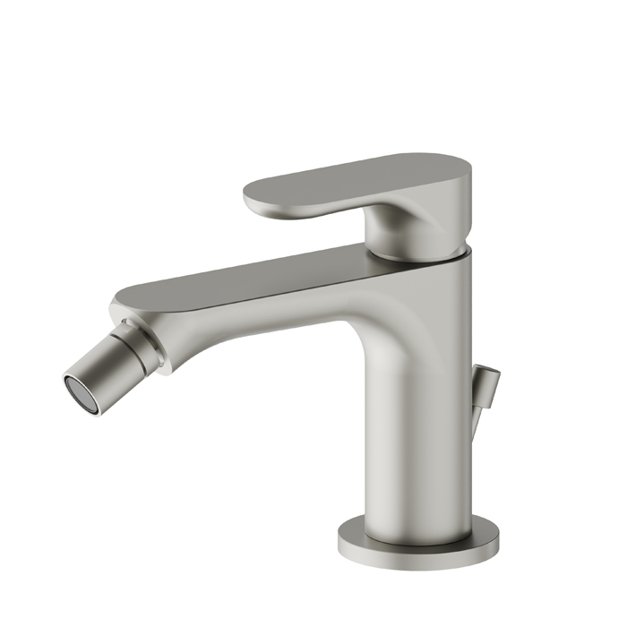 Newform Linfa II Смеситель для биде, 1 отв, с донным клапаном, цвет: titanium satin