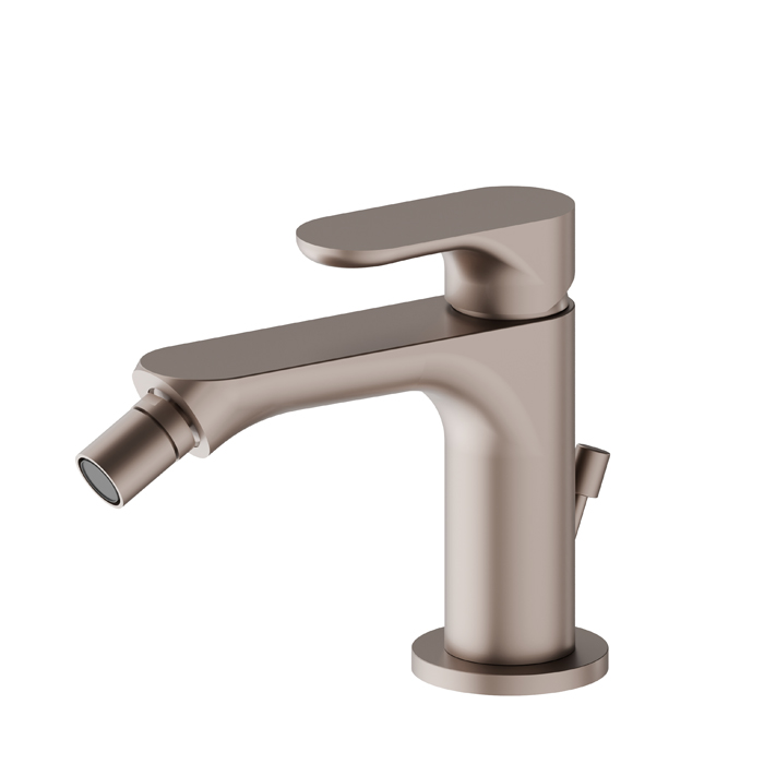 Newform Linfa II Смеситель для биде, 1 отв, с донным клапаном, цвет: copper glossy