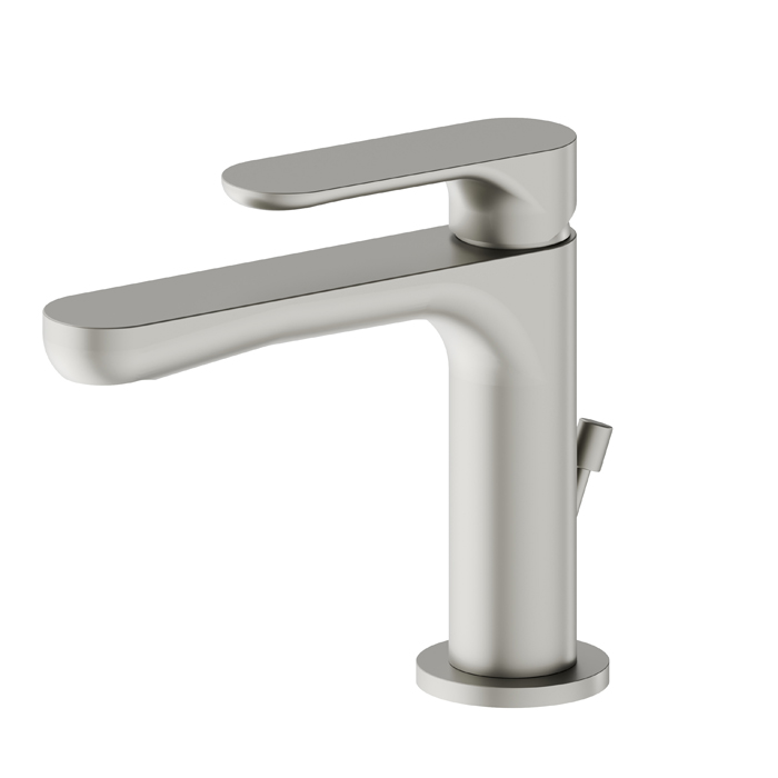Newform Linfa II Смеситель для раковины, 1 отв, с донным клапаном, цвет: titanium satin