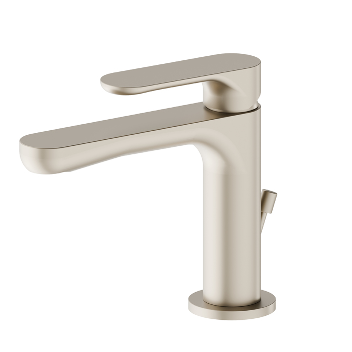 Newform Linfa II Смеситель для раковины, 1 отв, с донным клапаном, цвет: gold satin