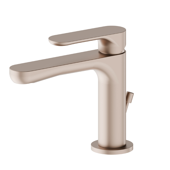Newform Linfa II Смеситель для раковины, 1 отв, с донным клапаном, цвет: copper satin