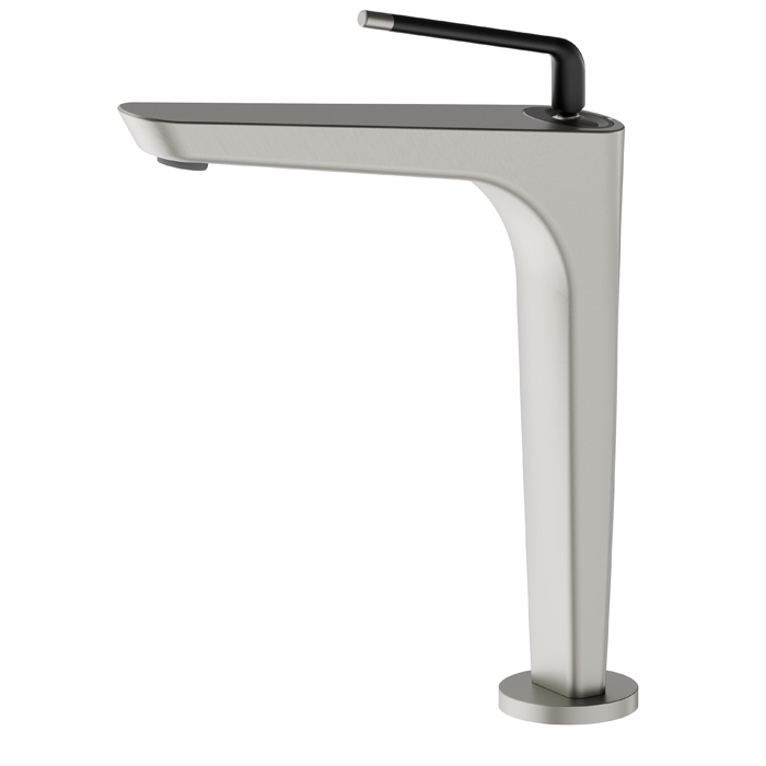 Newform O'Rama Смеситель для раковины, 1 отв, высокий, цвет: titanium satin