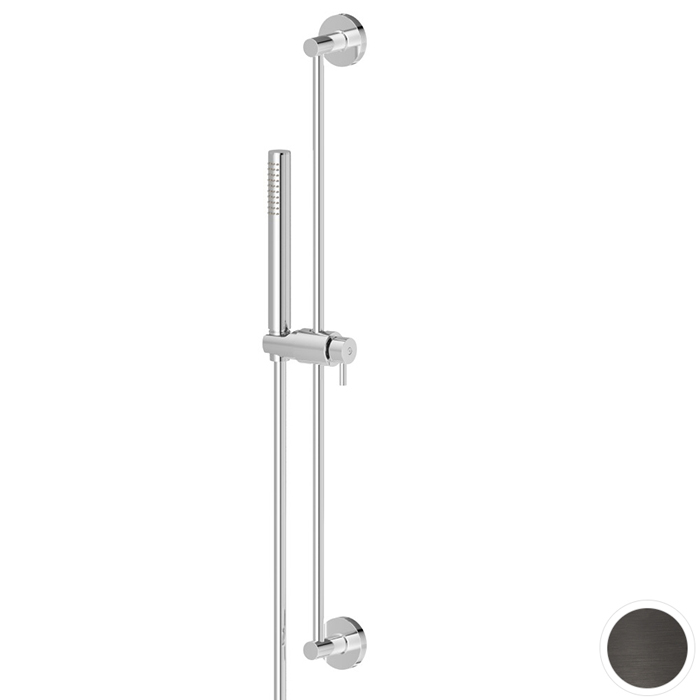 Newform Shower set Душевой гарнитур: штанга, ручной душ из латуни, шланг, цвет: PVD brushed gun metal