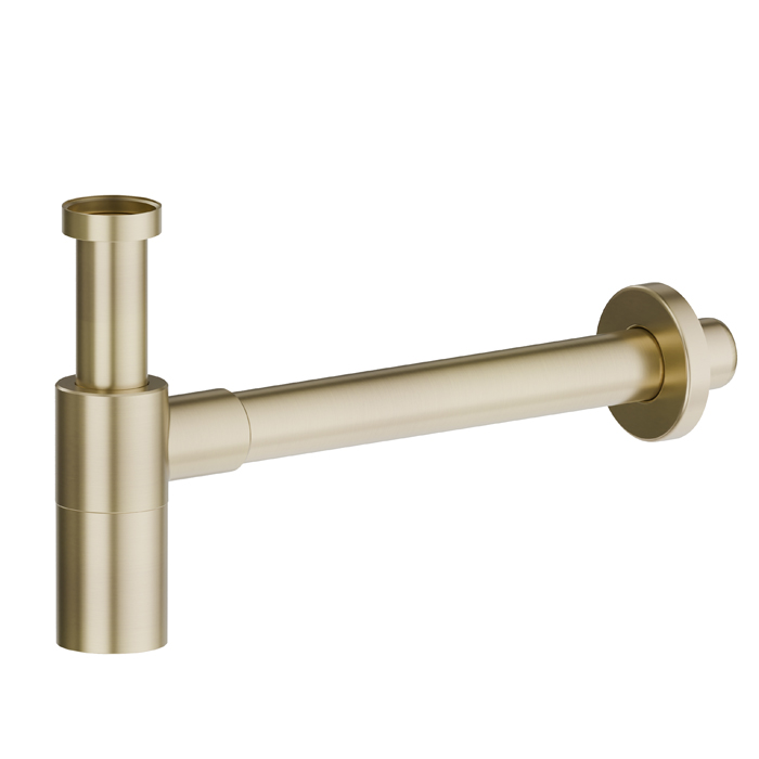 Newform Сифон для раковины, регулируемый по высоте -, цвет: PVD brushed pale gold