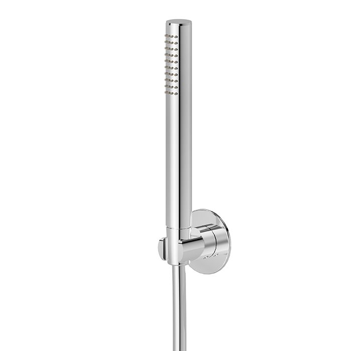 Newform X-STEEL 316 Душевой гарнитур, настенный держатель с ручным душем и шлангом, цвет: хром