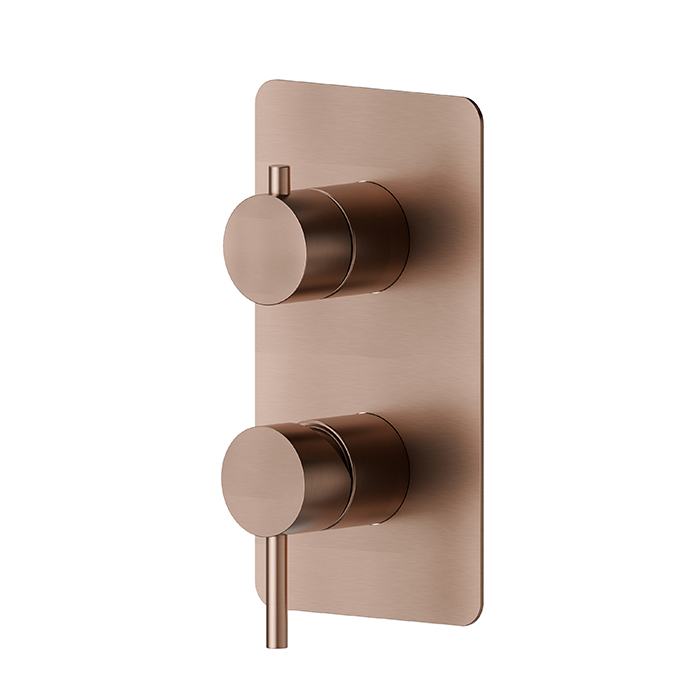 Newform X-STEEL 316 Смеситель для душа, с переключателем, на 2 выхода, цвет: PVD Br. Copper Bronze