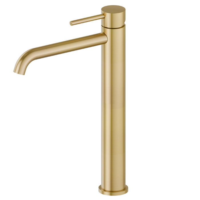Newform X-Steel 316 Смеситель для раковины, 1 отв, высокий, цвет: PVD brushed gold