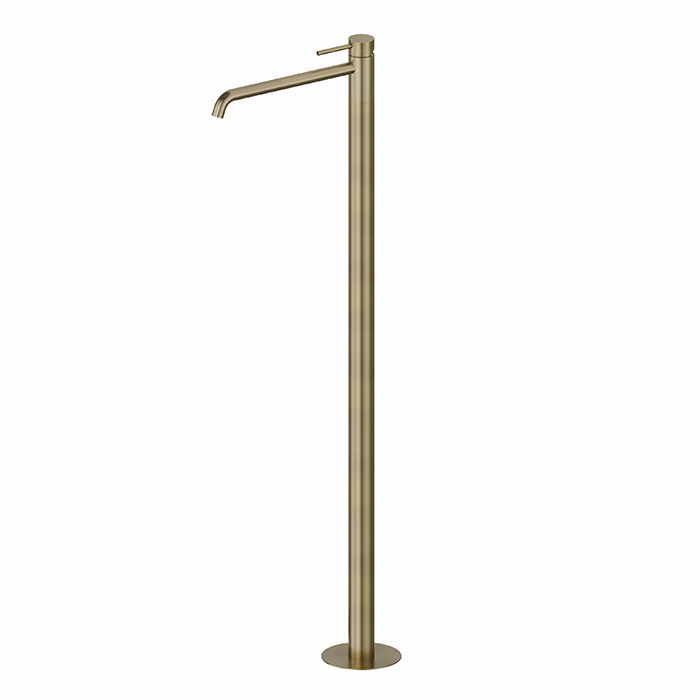 Newform X-STEEL 316 Смеситель для раковины, напольный, излив, наружная часть, цвет: PVD Brushed pale gold