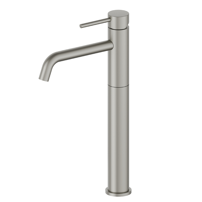Newform XT Смеситель для раковины, 1 отв, высокий, длинный излив, цвет: carbon satin titanium satin