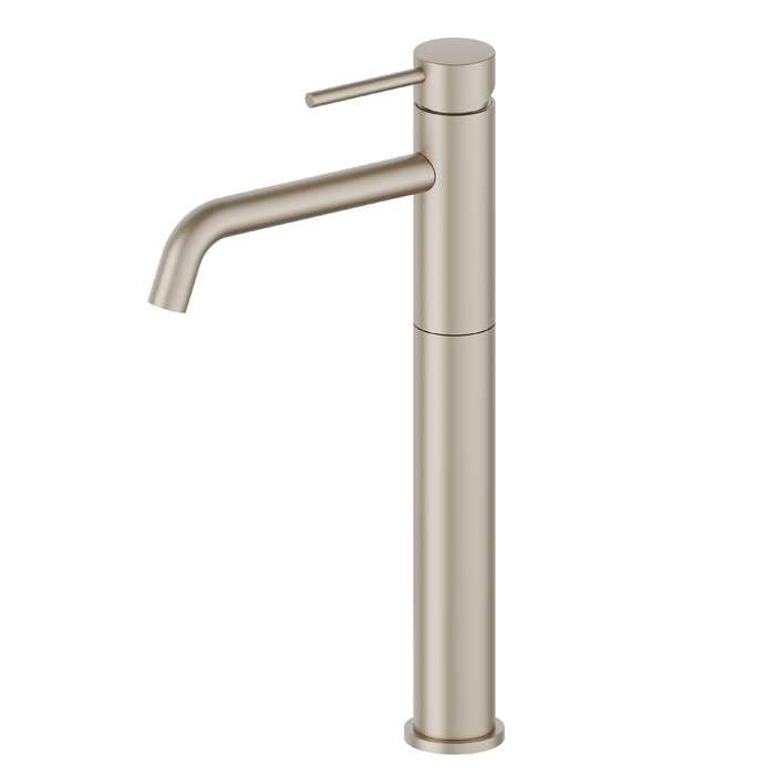 Newform XT Смеситель для раковины, 1 отв, высокий, длинный излив, цвет: carbon satin gold satin