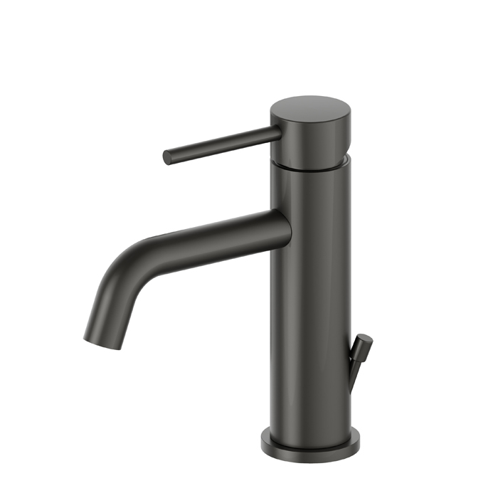 Newform XT Смеситель для раковины, 1 отв, с донным клапаном, цвет: carbon satin