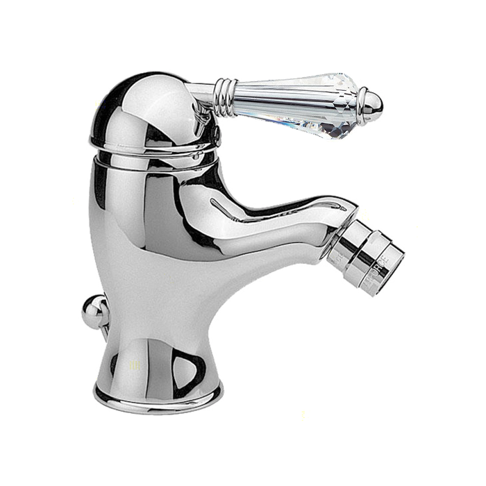 Nicolazzi Cristallo Liberty Смеситель для биде, на 1 отв, с донным клапаном, излив:, цвет: хром