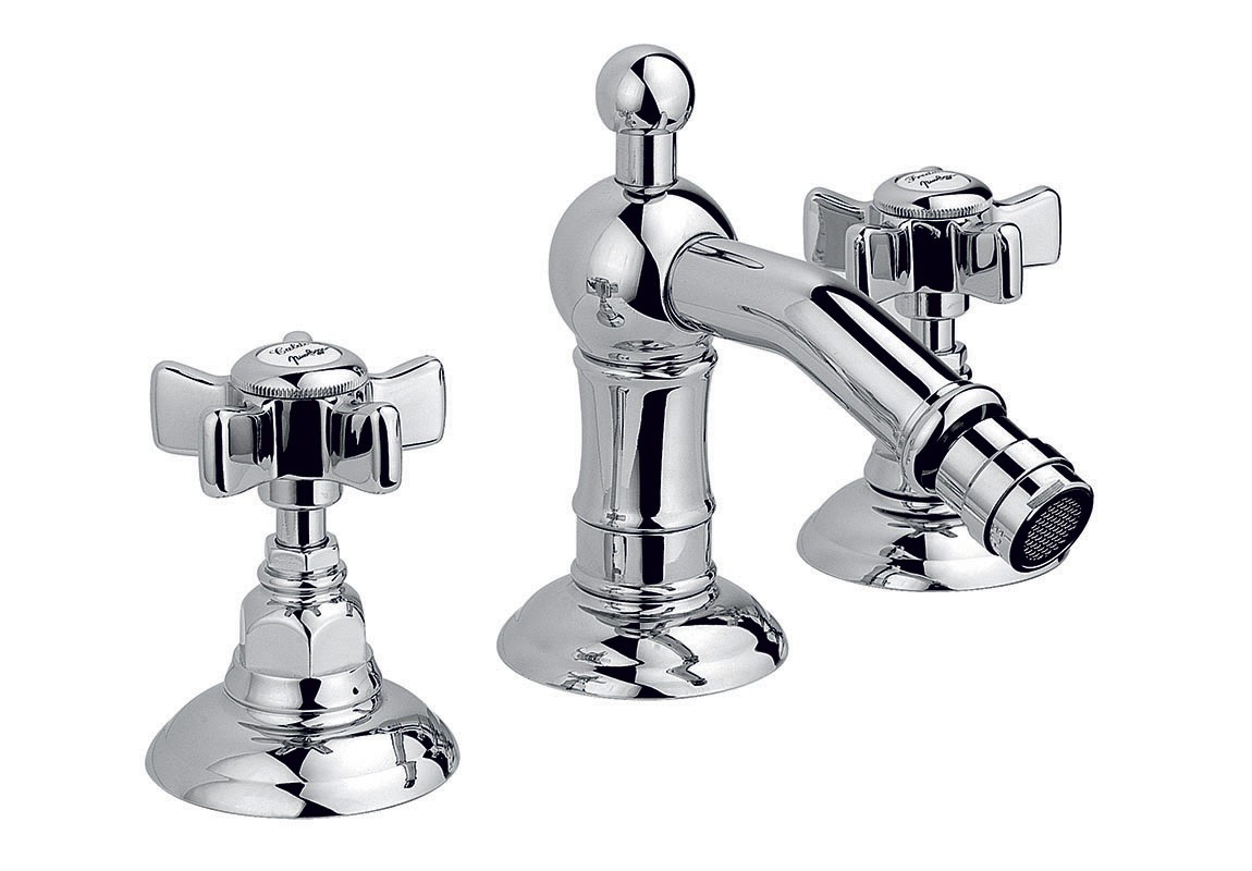 Nicolazzi Dames Anglaises Смеситель для биде на 3 отверстия, с донным клапаном, излив:, цвет: хром