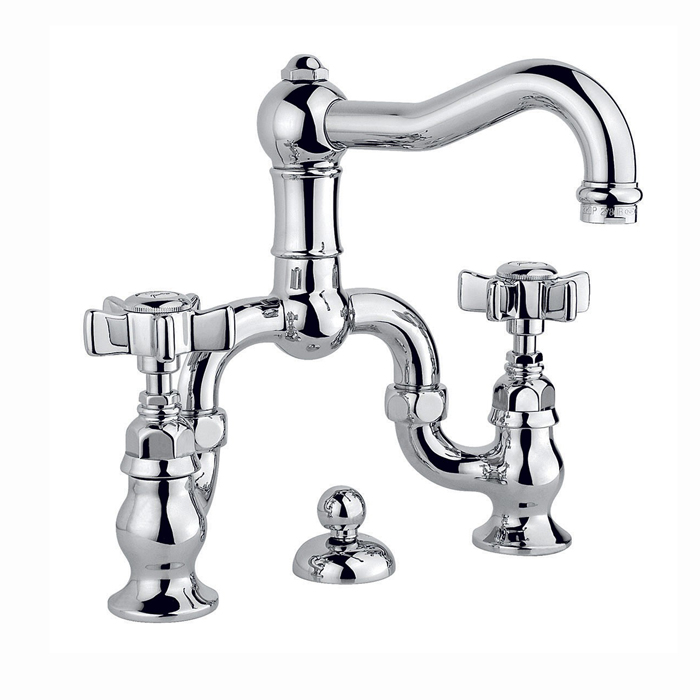 Nicolazzi Dames Anglaises Смеситель для раковины на 3 отверстия, с донным клапаном, межцентр:, цвет: хром