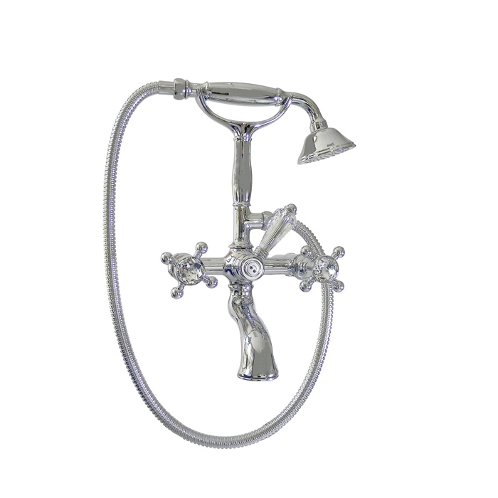 Nicolazzi Half Dome Crystal Смеситель для ванны с душем настенный на 2 отверствия, излив: цвет: хром