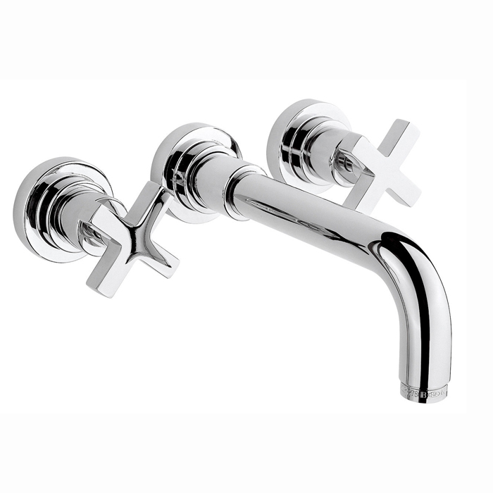Nicolazzi M.Croce Смеситель для раковины с встр. частью, на 3 отверстия, настенный, цвет: хром