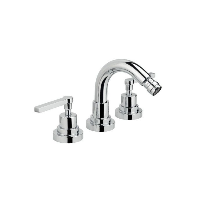 Nicolazzi Mac Kinley 05 Смеситель для биде на 3 отверстия, с 2мя ручками, излив:, цвет: хром
