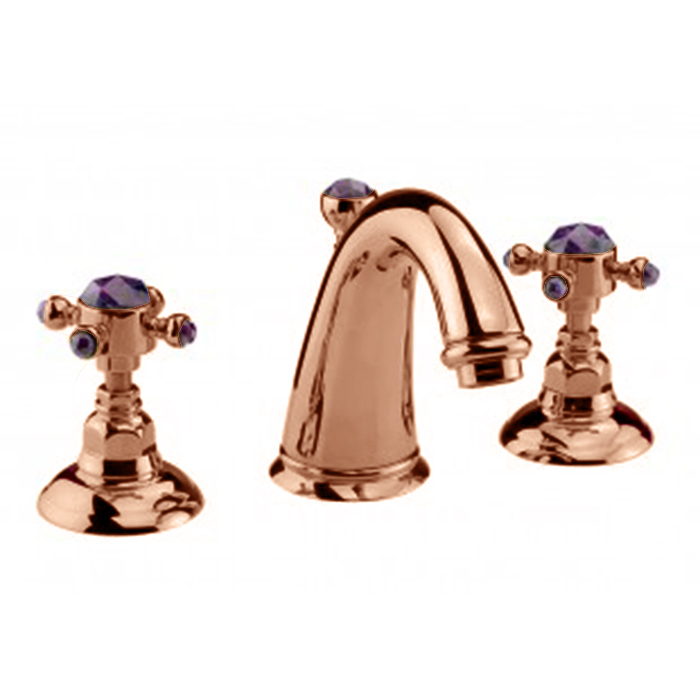 Nicolazzi Onice Смеситель для раковины, на 3 отв, с донным клапаном, цвет: Rose Gold