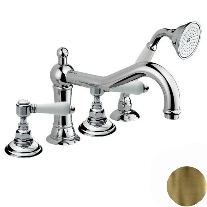 Nicolazzi P.M.Blancl Смеситель на борт ванны с душем на 4 отверствия, излив:, цвет: Bronze Plated