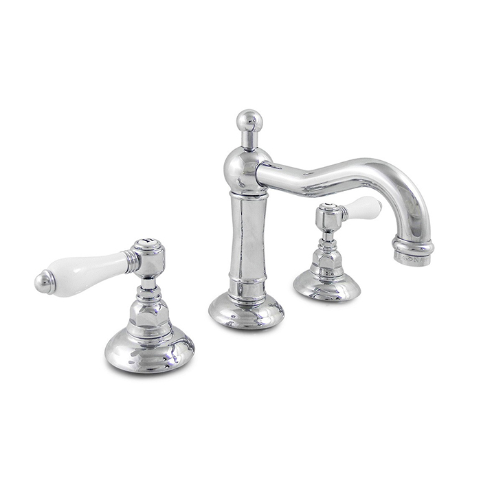 Nicolazzi Petit Mont Blanc Смеситель для раковины, на 3 отв,с донным клапаном, излив:, цвет: хром