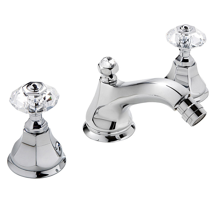 Nicolazzi Teide Смеситель для биде на 3 отверствия, излив:, ручки Crystal handle, цвет: хром