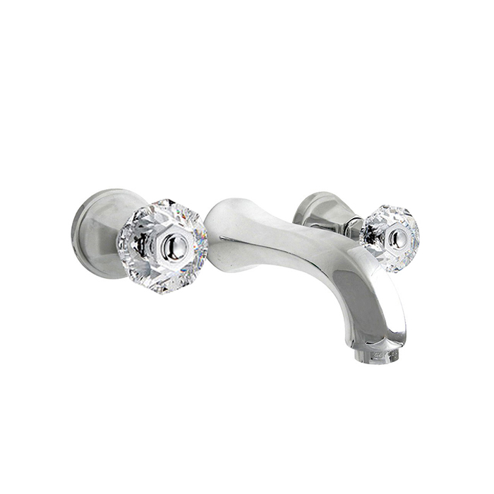 Nicolazzi Teide Смеситель для раковины настенный, излив:, ручки Crystal handle, цвет: хром