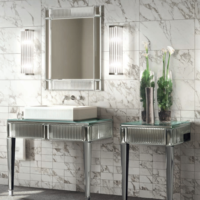 Oasis Rialto Комплект мебели напольный, №1, L98xP51, цвет: ribbed mirror/хром