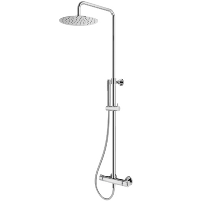 Plumberia Selection IXO Душевая стойка, верхний душ, с термостатическим смесителем, ручной душ, шланг, цвет: хром