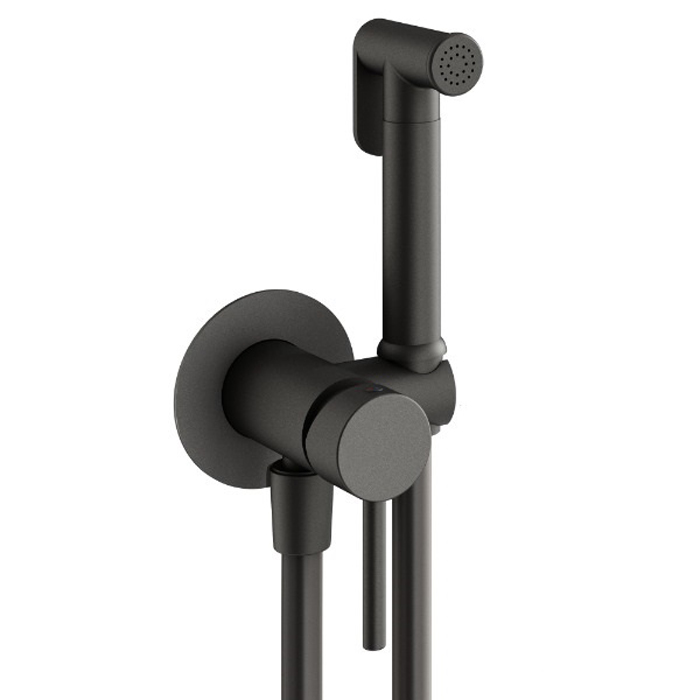 Plumberia Selection IXO Гигиенический душ, со смесителем, держатель, шланг PVC, цвет: графит