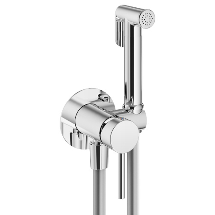Plumberia Selection IXO Гигиенический душа, со смесителем, душ и держатель из металла, шланг PVC, цвет: хром
