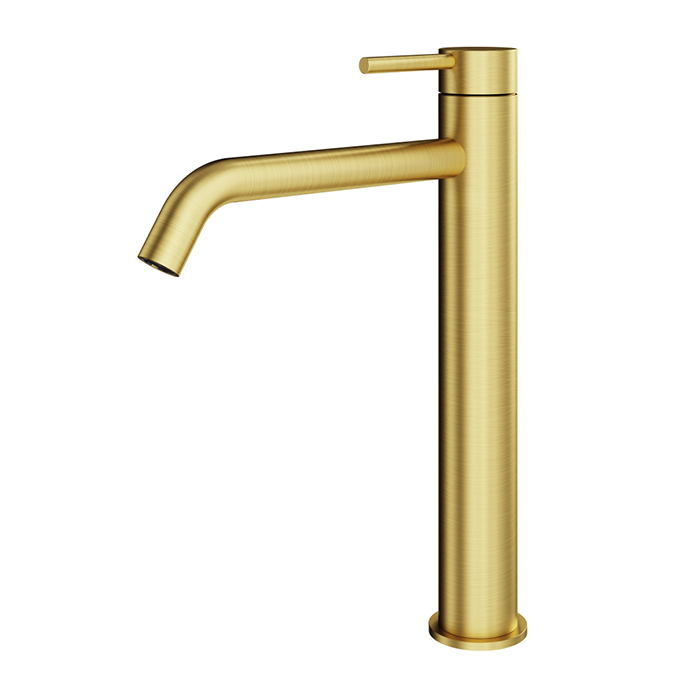 Plumberia Selection IXO Смеситель для раковины, на 1 отв, высокий, цвет: золото брашированное