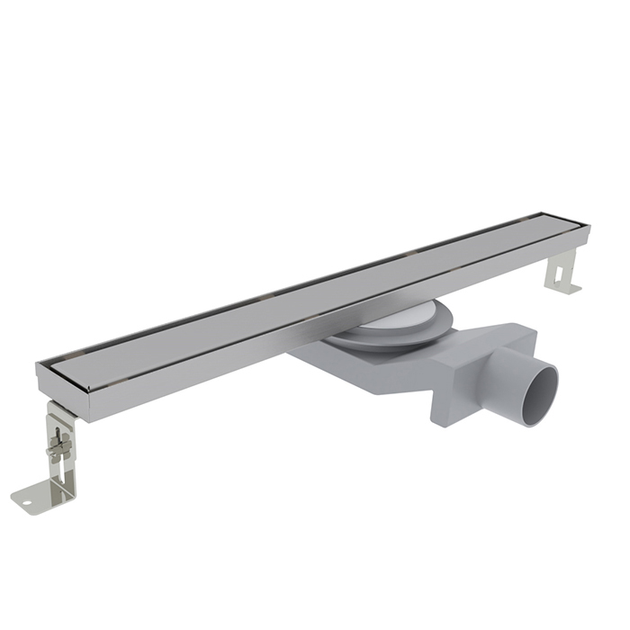 Plumberia Selection Трап душевой PS LINEAR 2устор. накладка из нерж.стали, комбинир.затвор с горизонт. Выпуском Ду,40л/мин, цвет: нержавеющая сталь