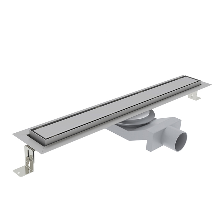 Plumberia Selection Трап душевой PS IN-TILE 2устор. накладка из нерж.стали, комбинир.затвор с горизонт. выпуск Ду,40л/мин, цвет: нержавеющая сталь