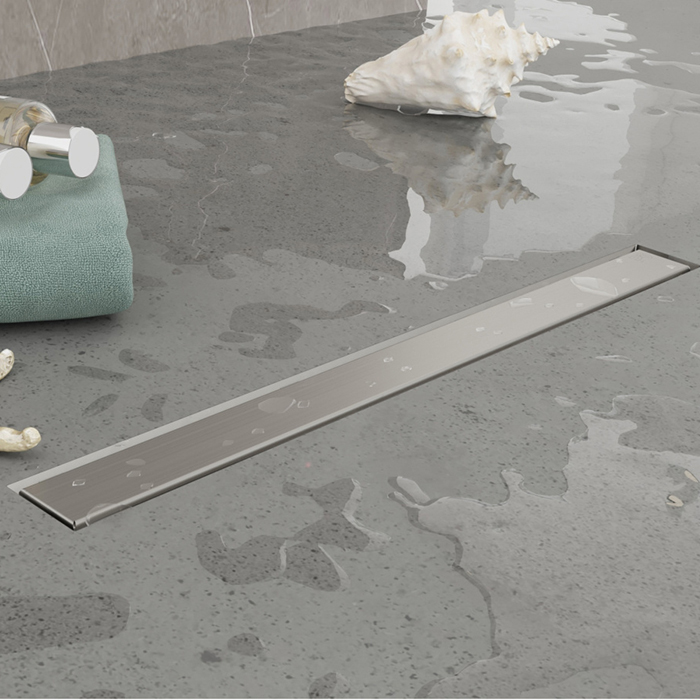 Plumberia Selection Трап душевой PS LINEAR 2устор. накладка из нерж.стали, комбинир.затвор с горизонт. Выпуском Ду,40л/мин, цвет: нержавеющая сталь