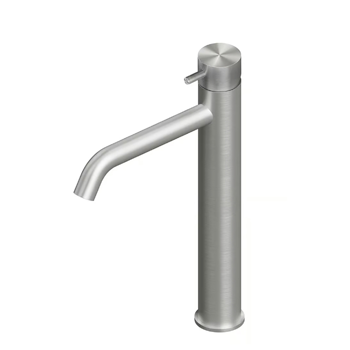 QuadroDesign Source Смеситель для раковины, высокий, 1 отв, цвет: Brushed Stainless Steel